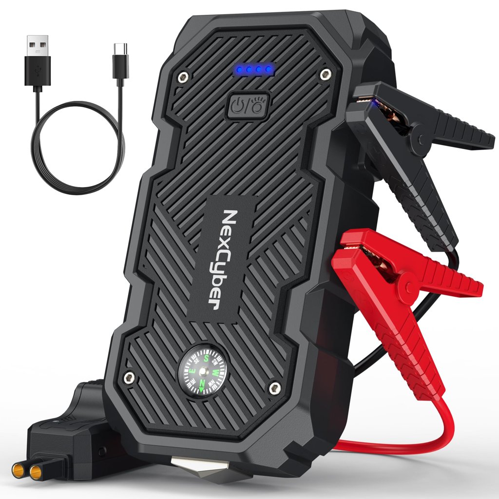 Arrancador de Baterias de Coche, 6000A Arrancador de Coches Portatil 12V (para 10.0L de Gasolina o 8.0L de Dié