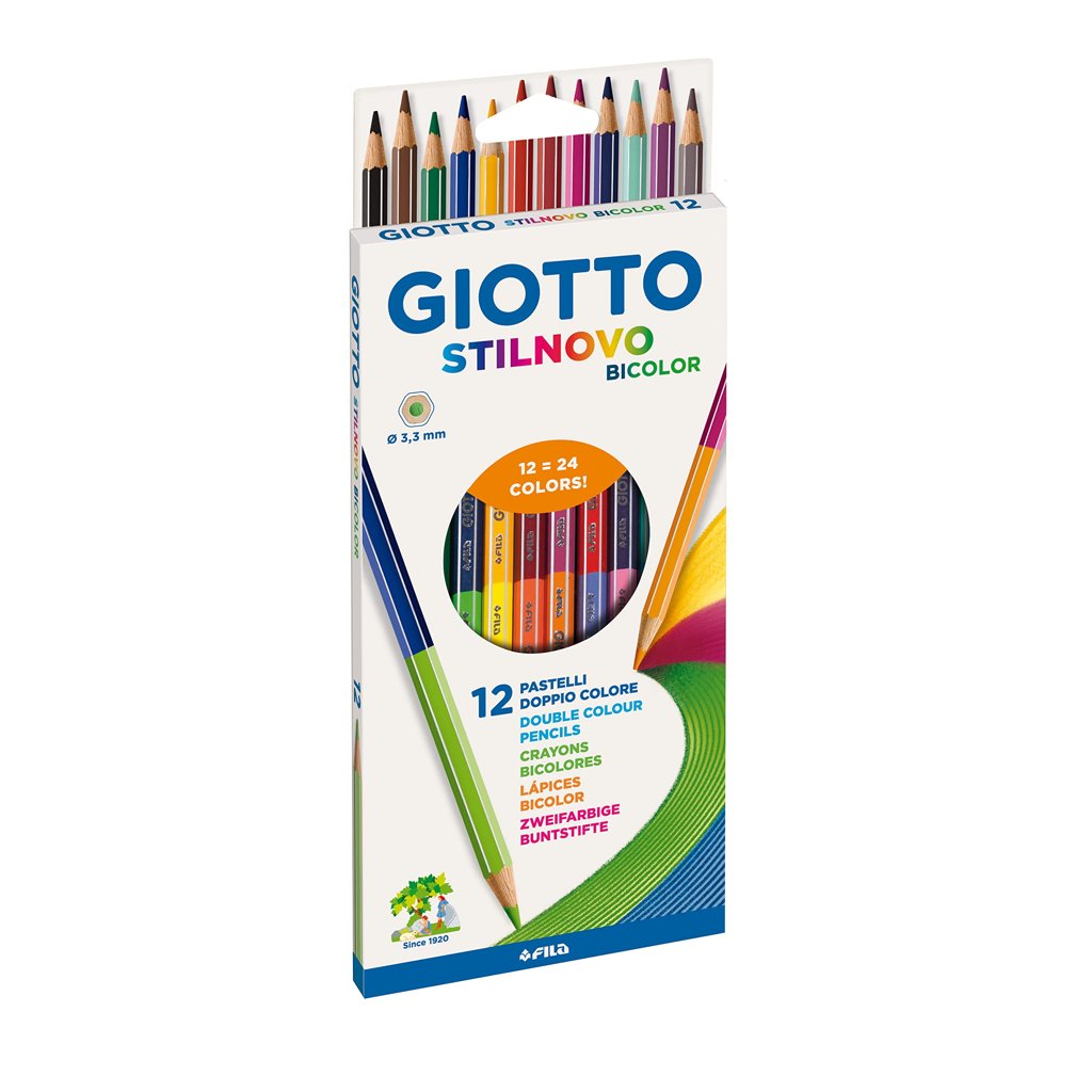 Lápices Bicolor Giotto Stilnovo: 24 colores compactos