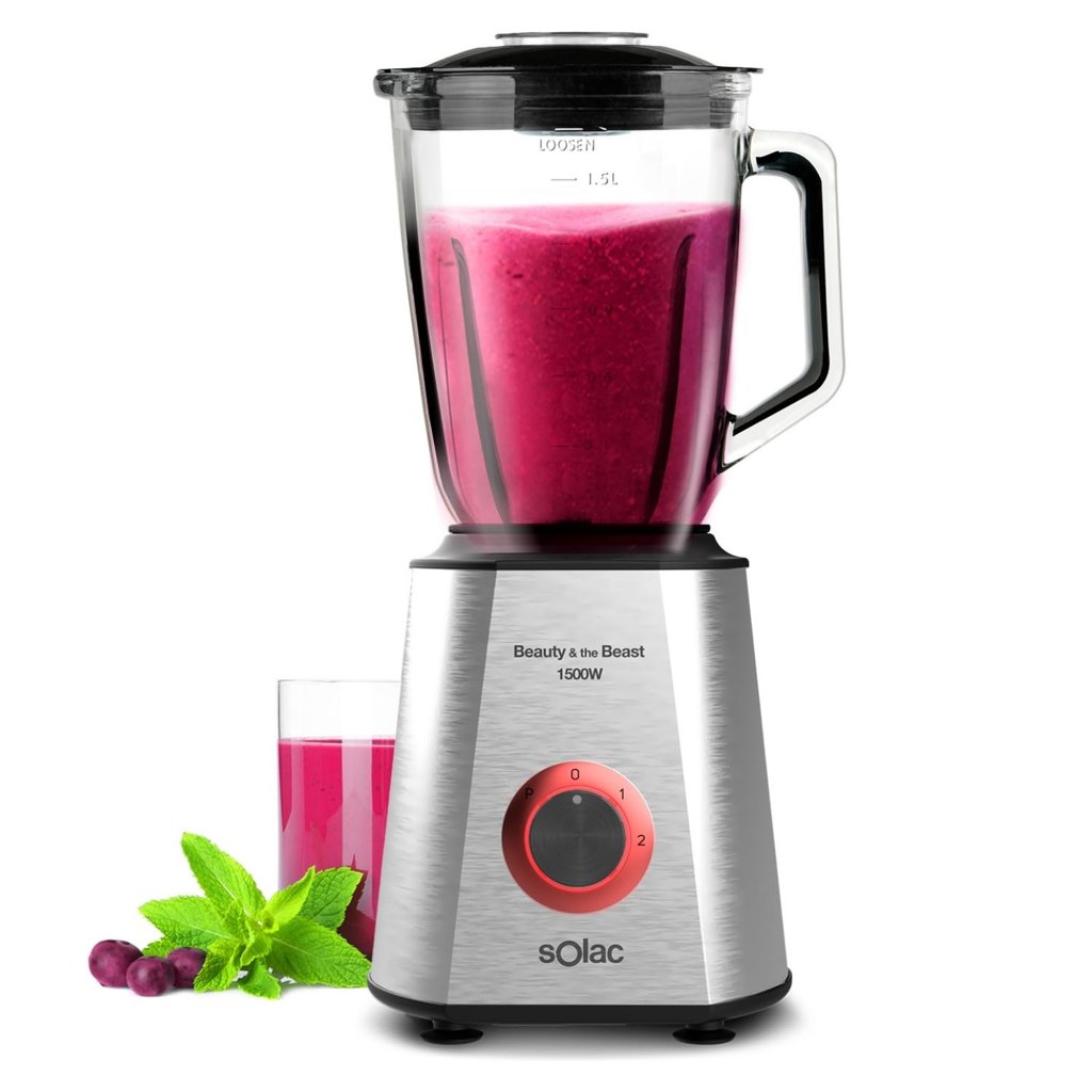 Batidora de vaso 1500W Beauty & the Beast: potencia y estilo