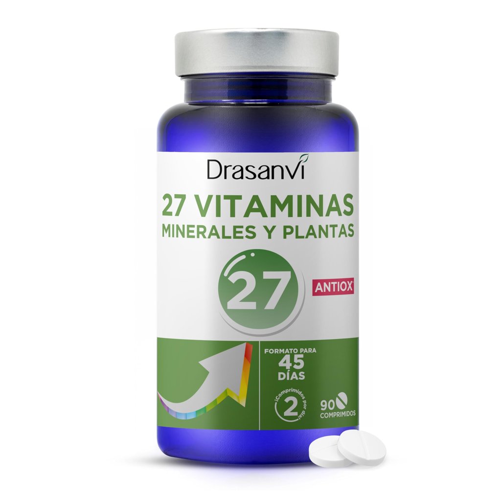 Multivitaminico Completo Hombre y Mujer con 27 Vitaminas Drasanvi 90 Comp