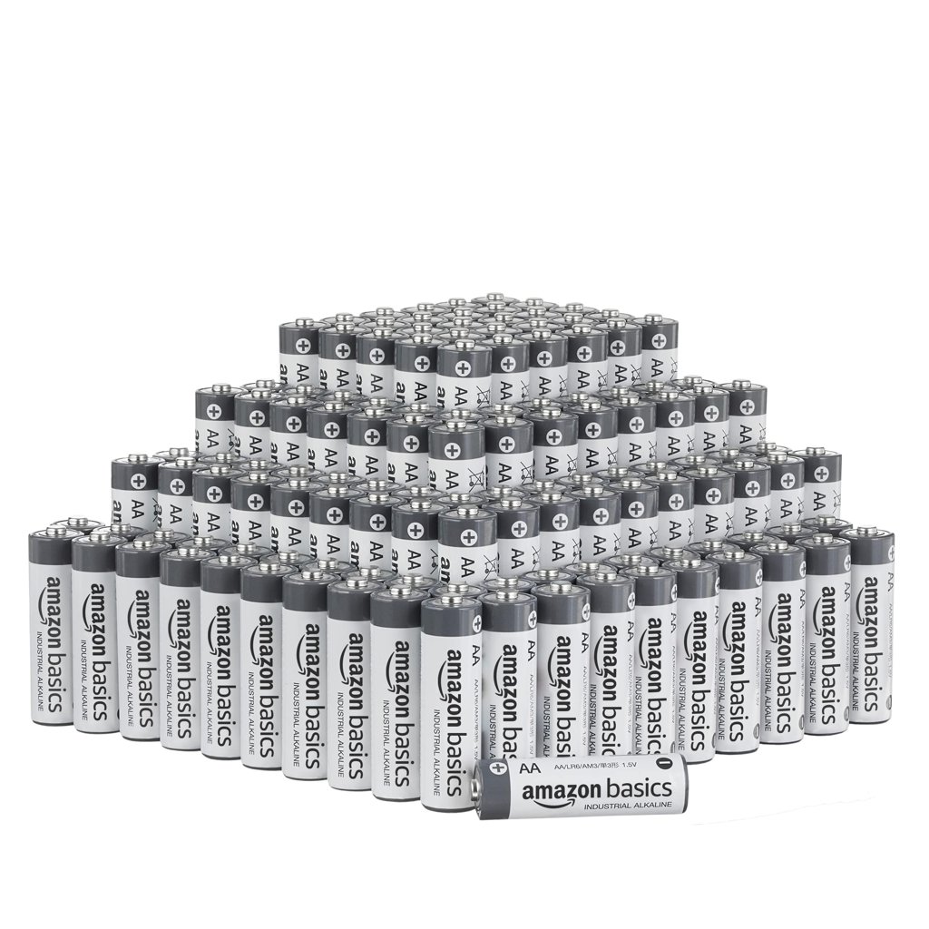 Pack de 200 pilas AA industriales de Amazon Basics – energía garantizada