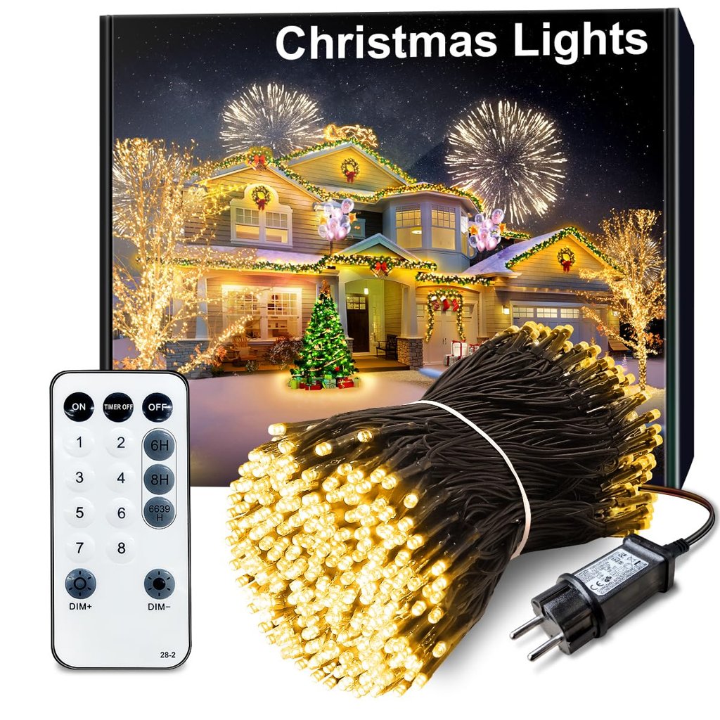 Guirnalda LED de 35 m para iluminar tu exterior en Navidad