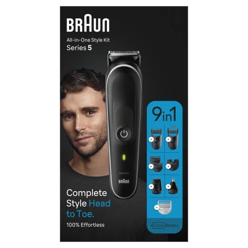 Kit multigroom Braun Series 5: recorta, afeita y cuida tu look