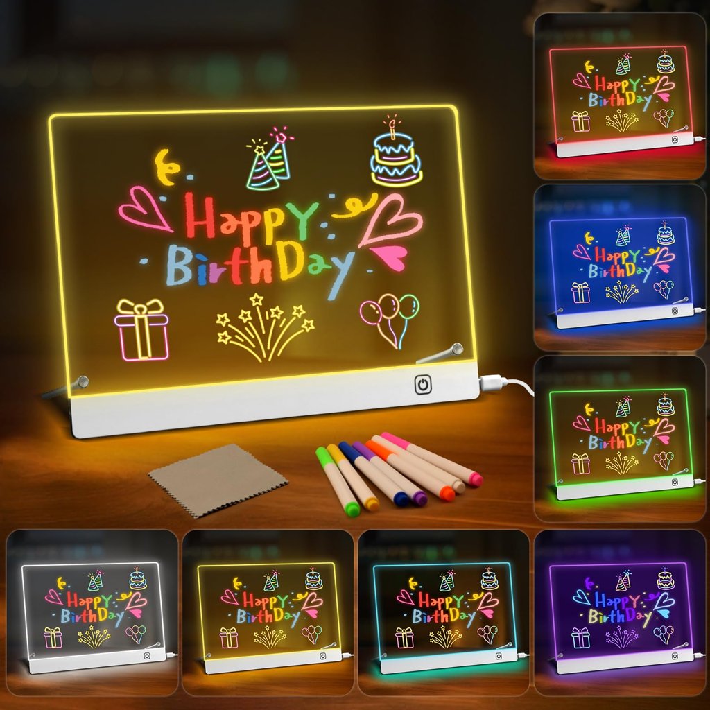Tablero LED Acrílico 30×20 cm con 7 colores – Ilumina tu espacio
