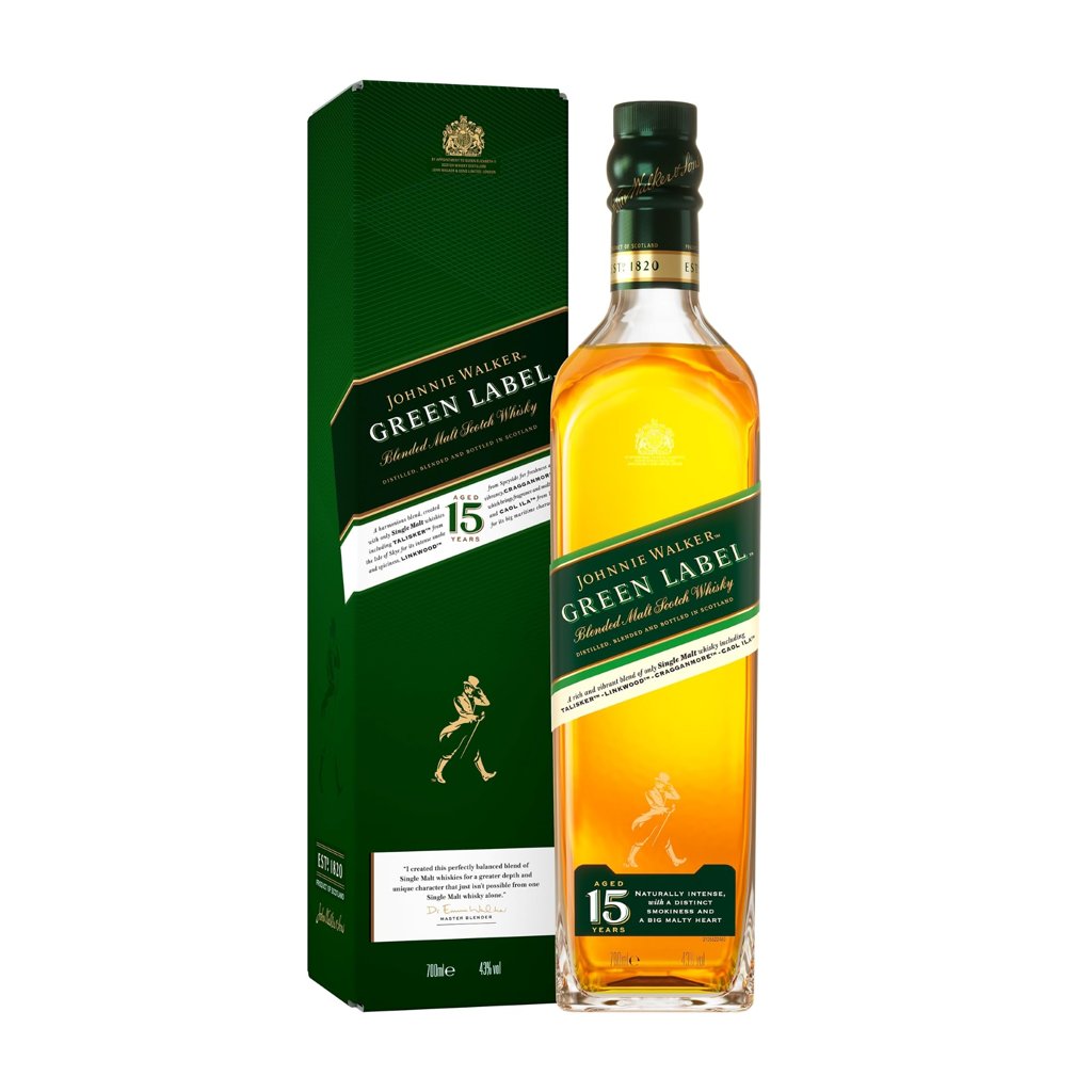 Johnnie Walker Green Label 700 ml: el whisky escocés con carácter
