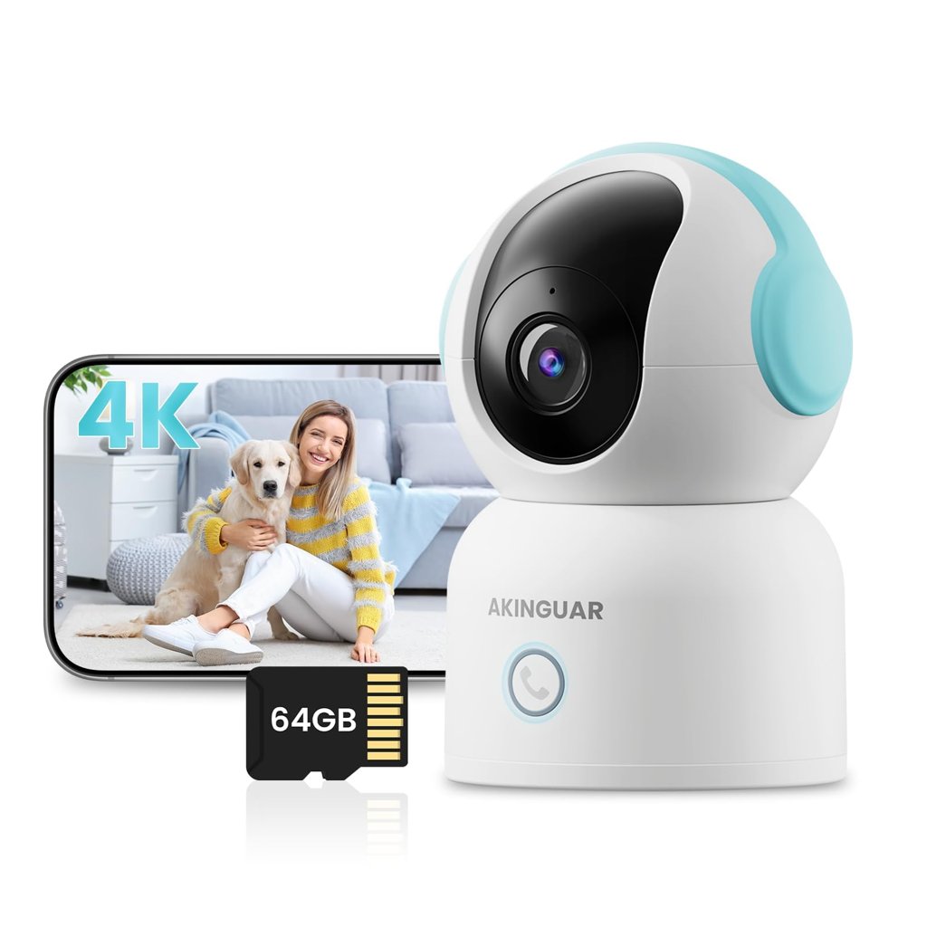 Cámara de seguridad 4K con audio bidireccional y visión nocturna