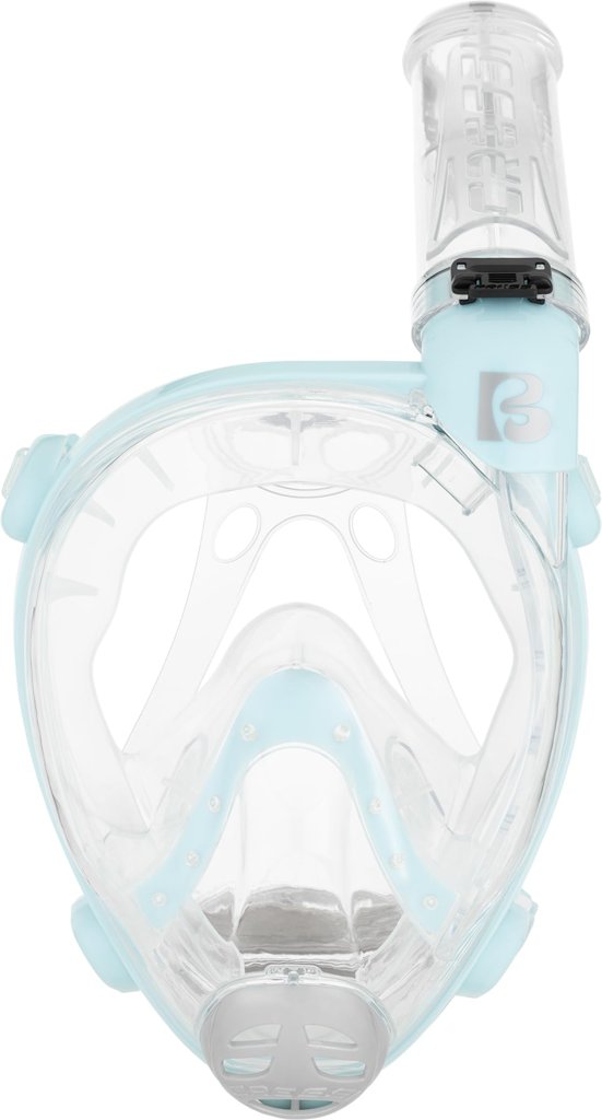 Máscara seca de snorkel con visión panorámica y tubo lateral