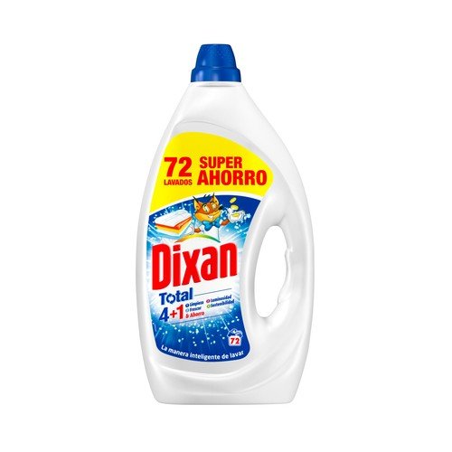 Dixan Total 4+1: 72 lavados y quitamanchas en agua fría