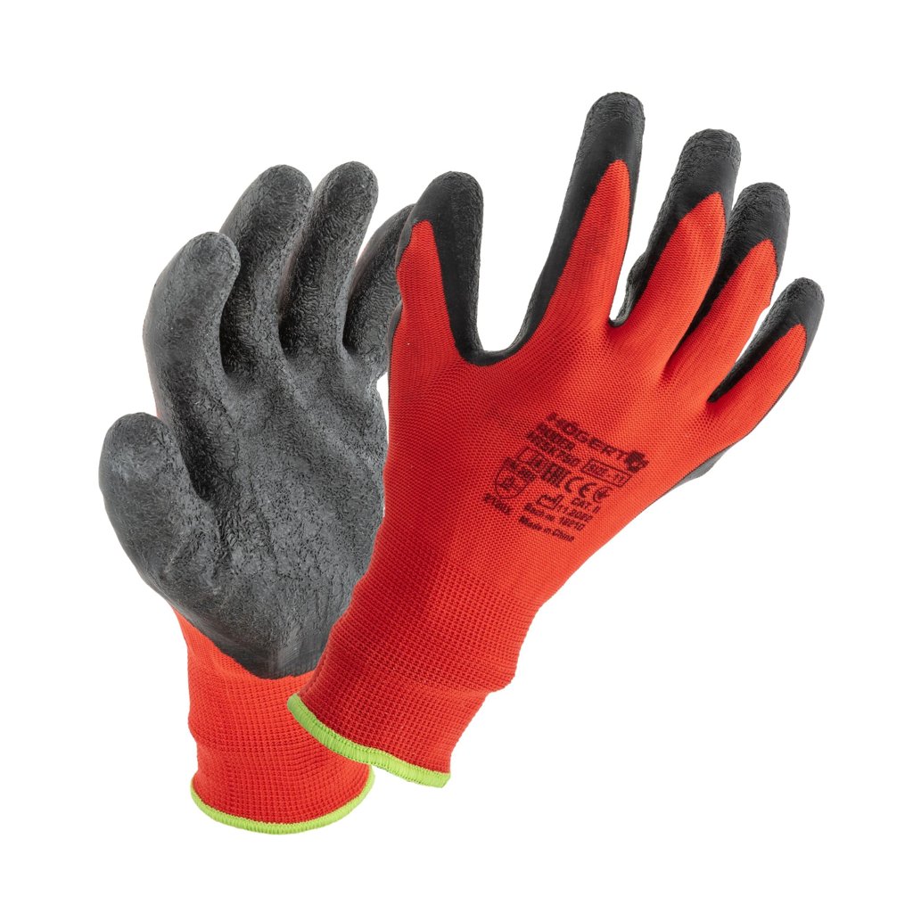 Guantes de látex rojo/negro, alta resistencia y agarre flexible