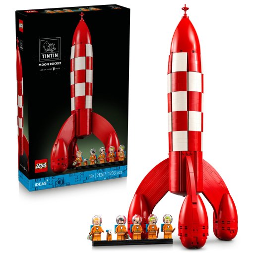 Set LEGO Ideas Cohete Lunar de Tintín – Construye la nave de la historia