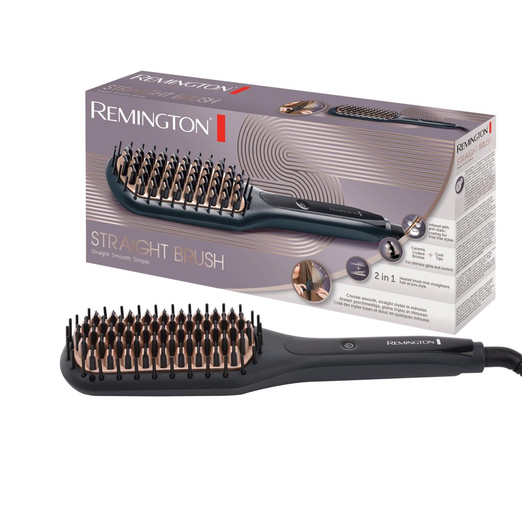 Cepillo alisador Remington con cerámica anti‑estática – 3 niveles de calor
