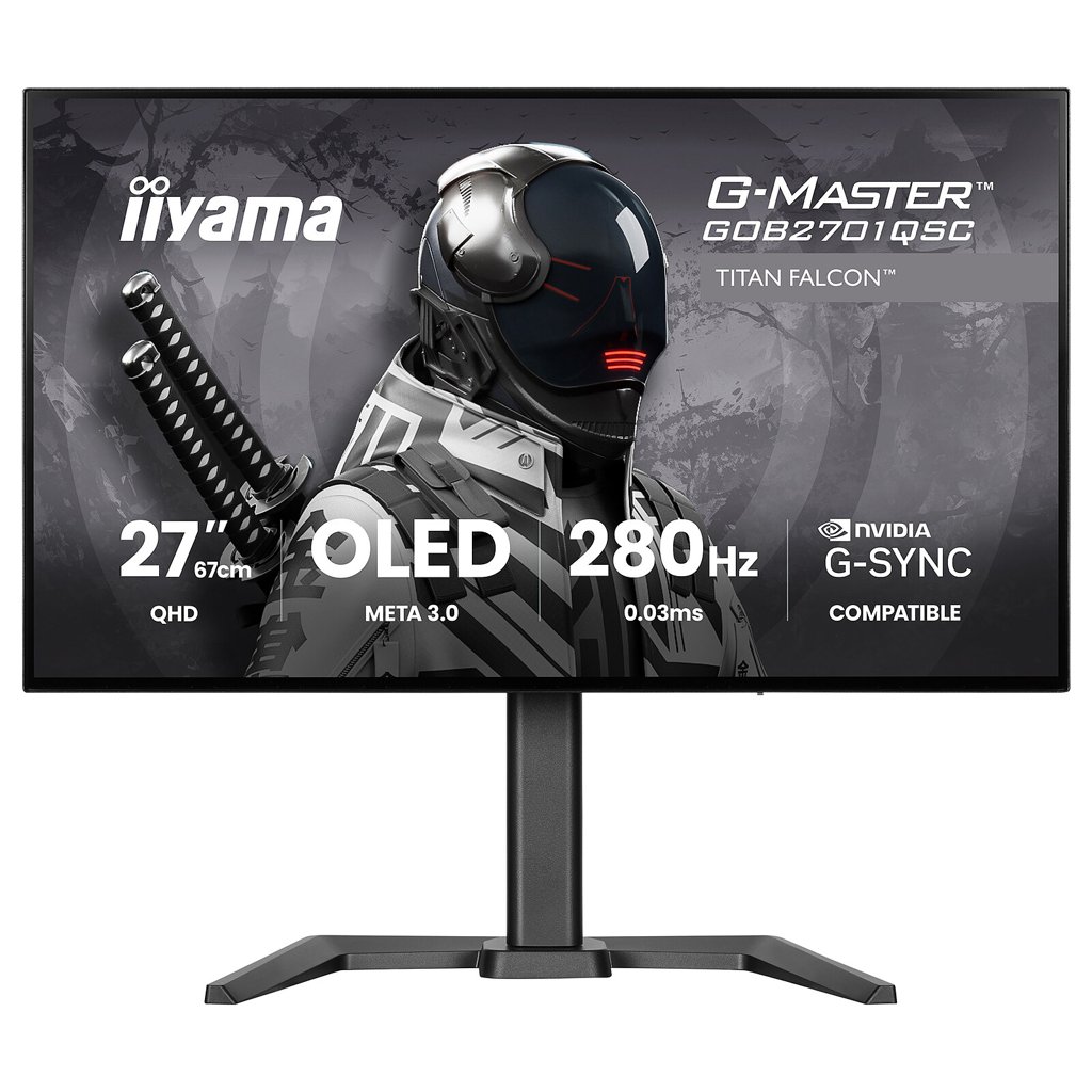Monitor OLED iiyama G‑Master Titan Falcon 27″ QHD 280 Hz