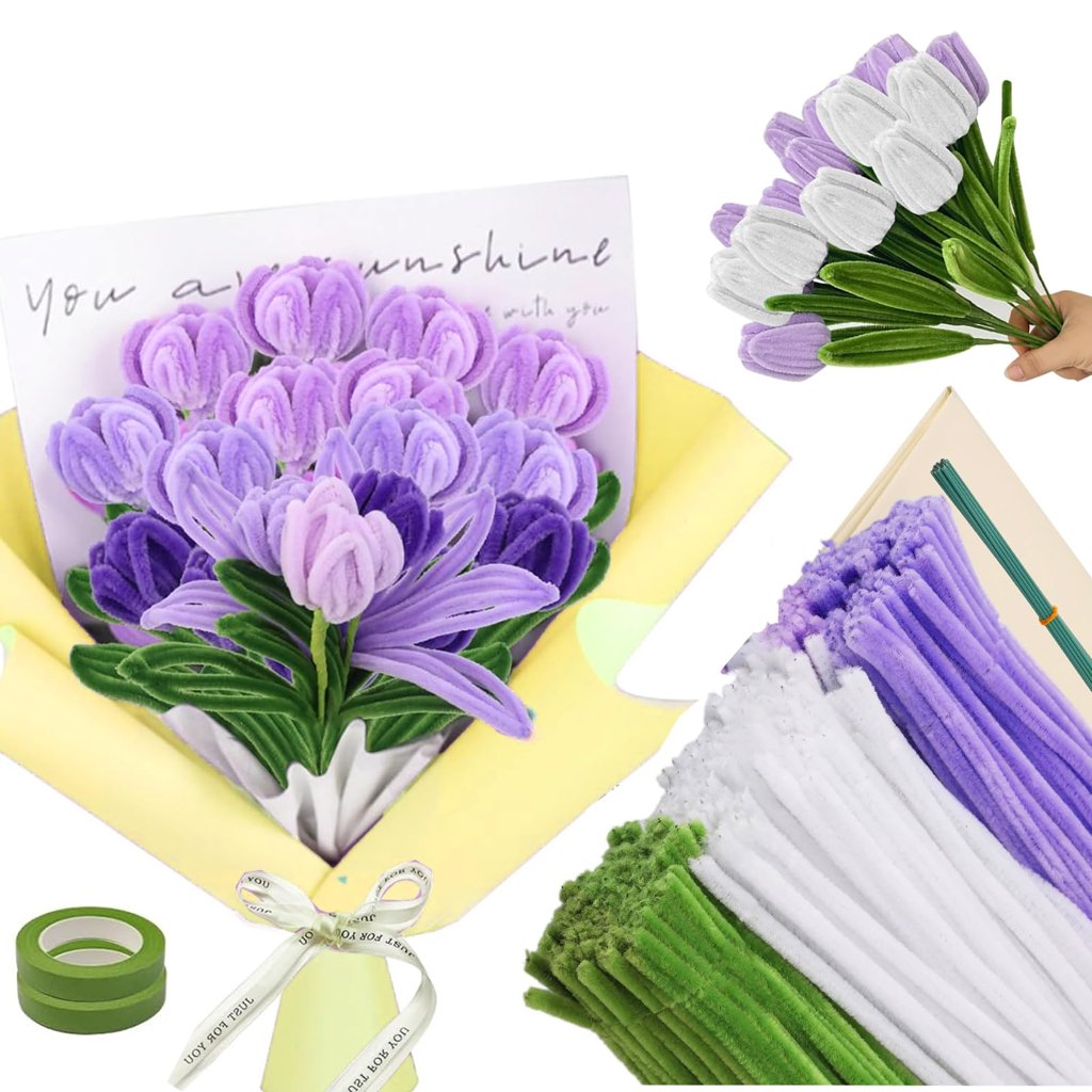 Pack de 300 limpiapipas verdes para manualidades y decoración