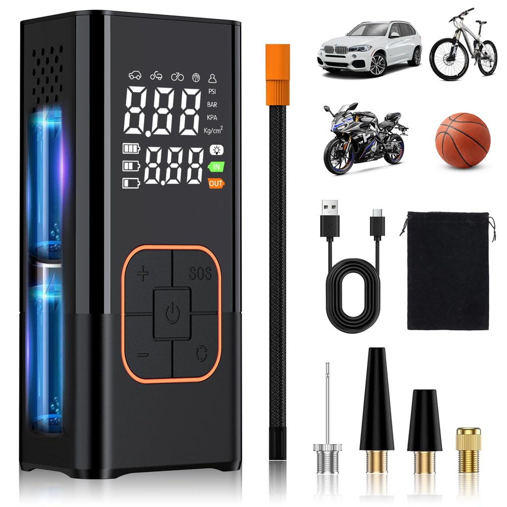 Compresor de aire portátil para neumáticos, 150 PSI, ahora a 15,99€