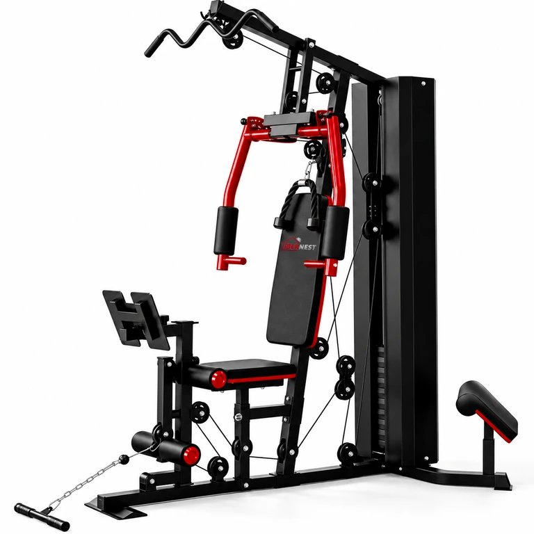 Multiestación de musculación 15 en 1 con bloque de 77 kg