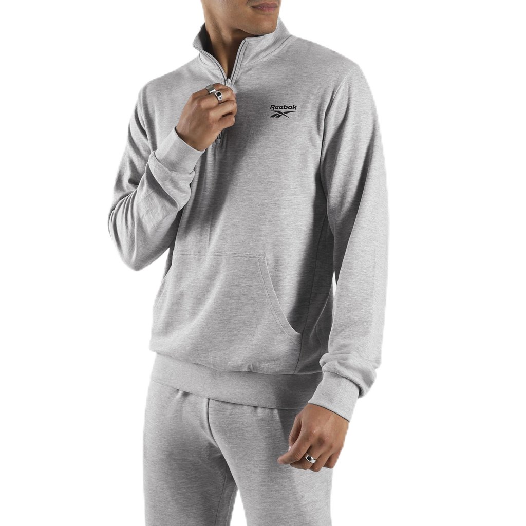 Sudadera Reebok con logo y cremallera a cuartos, ¡gran oferta!