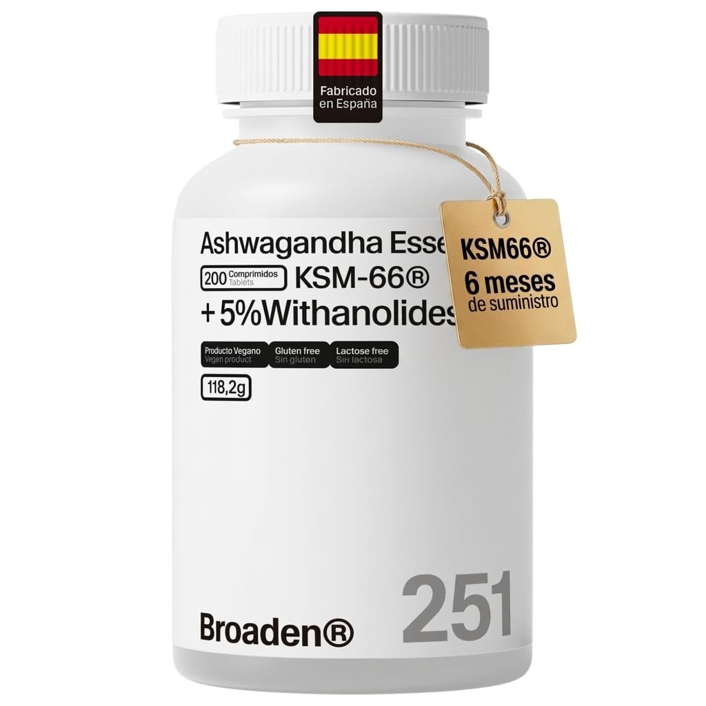 Ashwagandha KSM‑66 300 mg – 200 comprimidos para 100 días