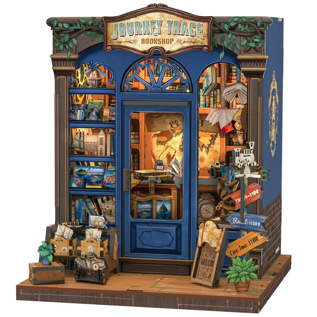 Book Nook Kit de Madera para Bricolaje - Casa de Muñecas en Miniatura 3D