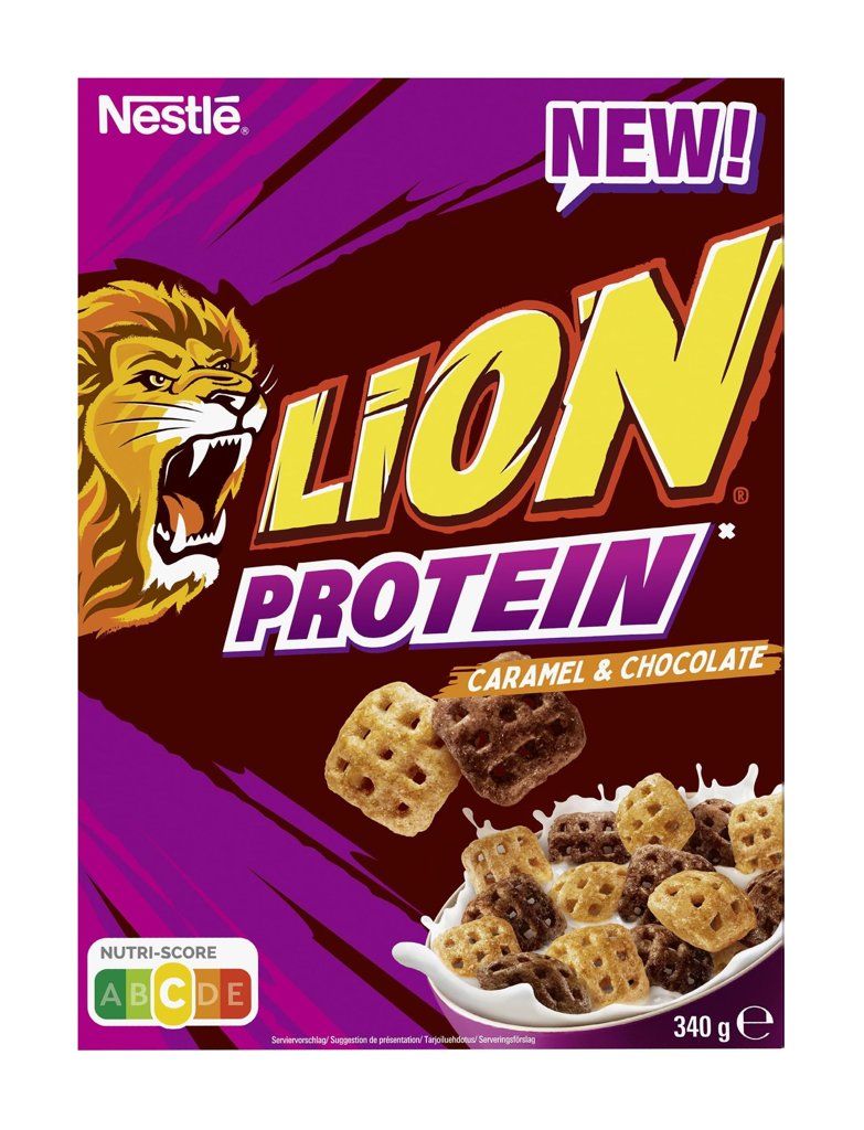 Pack 2× Cereales Nestlé Lion Protein – Sabor a chocolate y caramelo