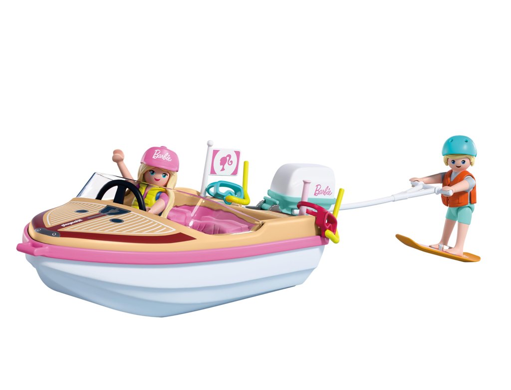 Barca de acción Barbie y Ken: lancha rápida Playmobil