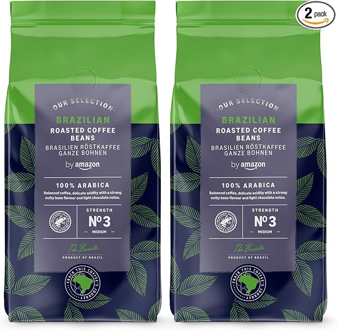 Café Brasil en grano 100% arábica – Tostado medio, 1 kg a precio rebajado