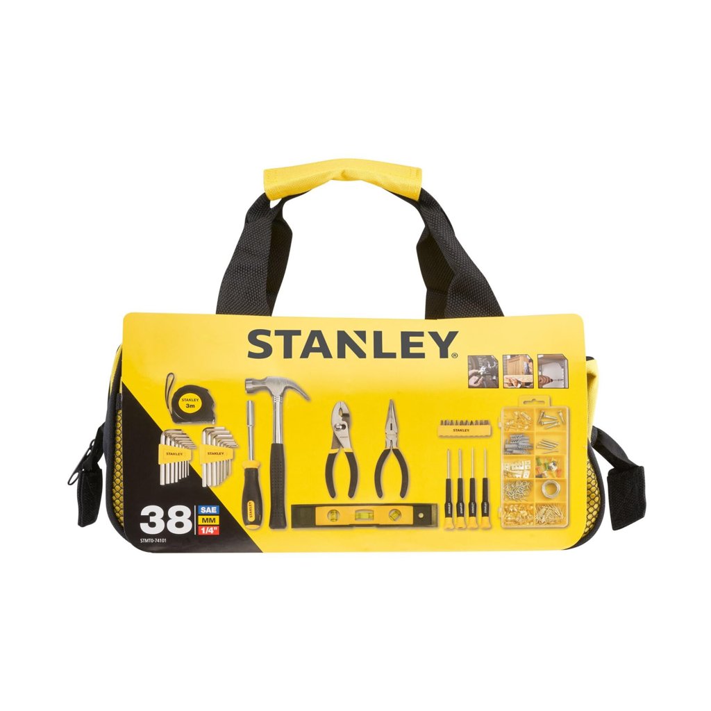 Set de 38 herramientas STANLEY con bolsa: todo lo que necesitas