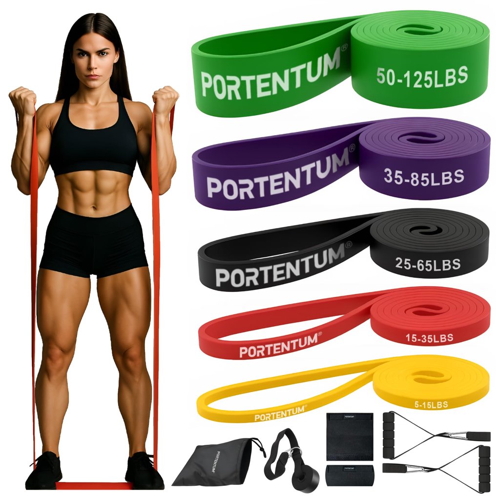Set de 11 bandas elásticas Portentum para entrenar en casa