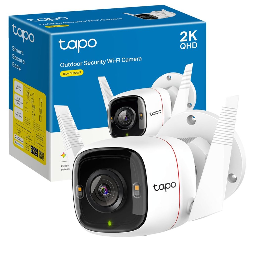 Cámara exterior Tapo C320WS con visión 2K y detección IA