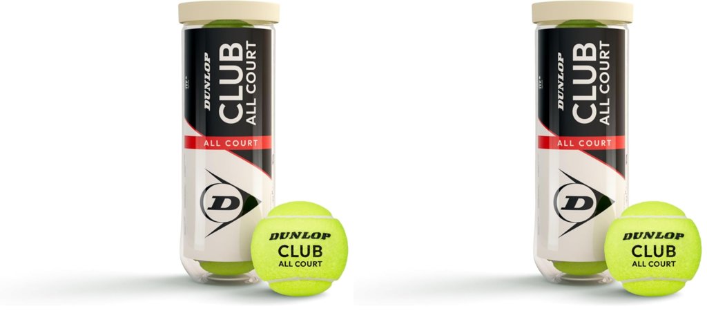 2 pack DUNLOP Pelotas de Tenis Club All Court Aprobada ITF
