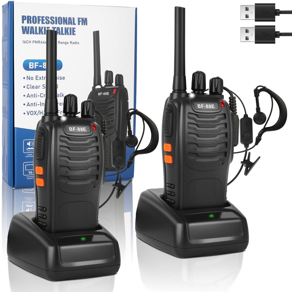 Pack de 2 Walkie Talkies Baofeng recargables – 16 canales y linterna