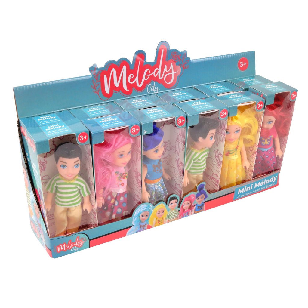 Set de 12 mini muñecas Melody City, diversión sin fin