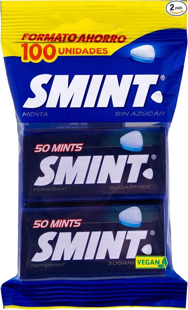 4 X Smint Caramelo Comprimido sin Azúcar Tin con Sabor A Menta, 35g