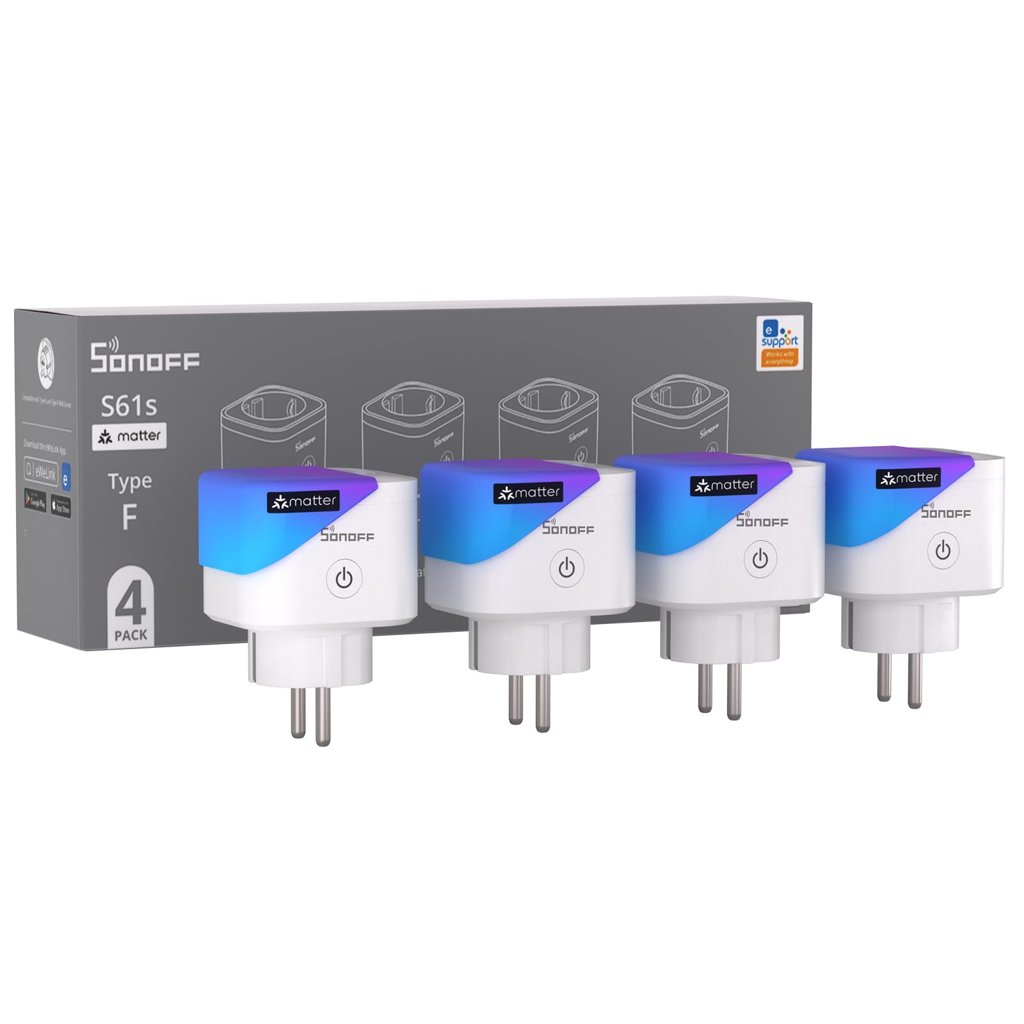 Controla hasta 4 enchufes con SONOFF S61: energía inteligente y voz