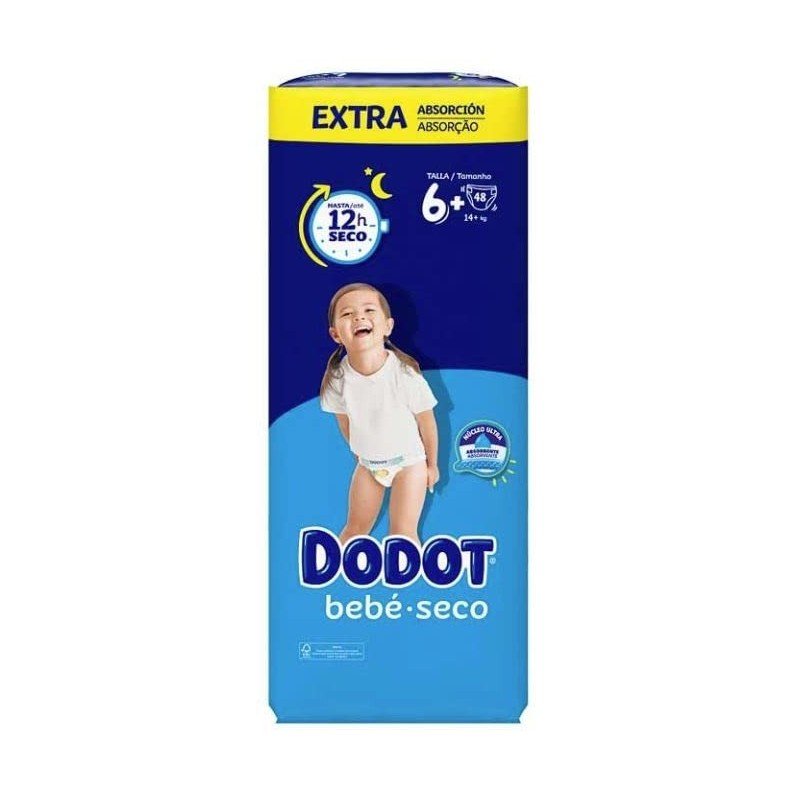 Pañales Dodot Bebe Seco talla 6+ con 18% de descuento