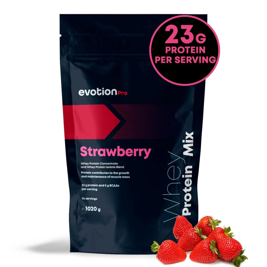 EVOTIONPRO Whey Protein sabor fresa 1 kg – Oferta limitada