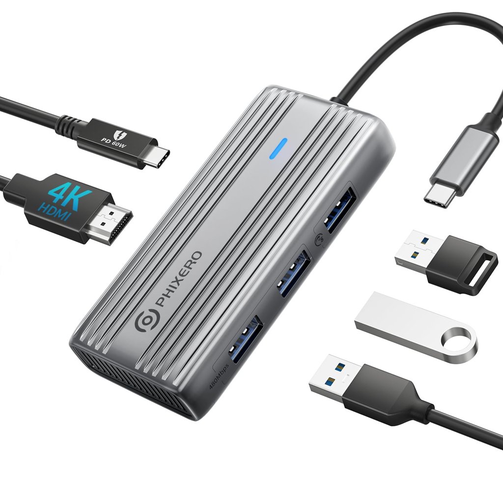 Amplía tu portátil con el hub USB‑C multiport de HIXERO