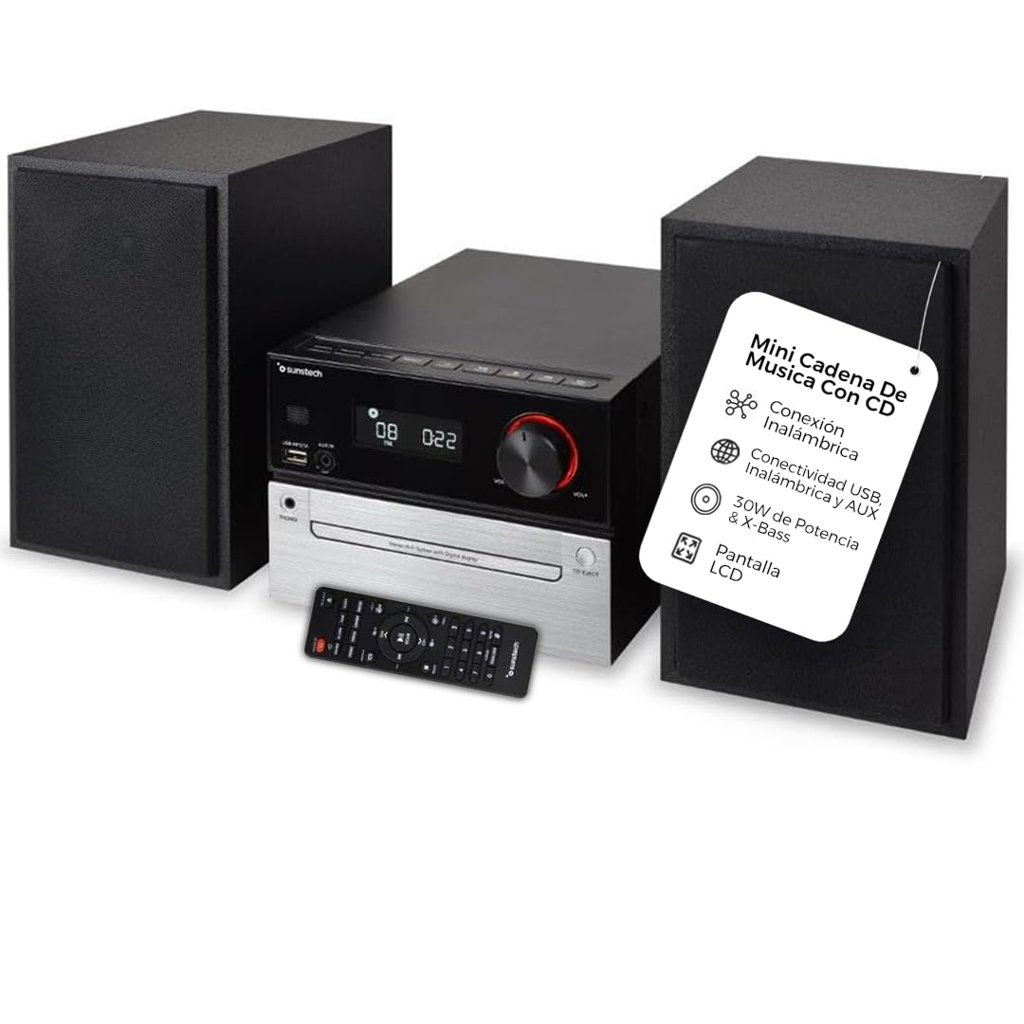 Disfruta de un sonido envolvente con el Sistema Hi‑Fi Sunstech