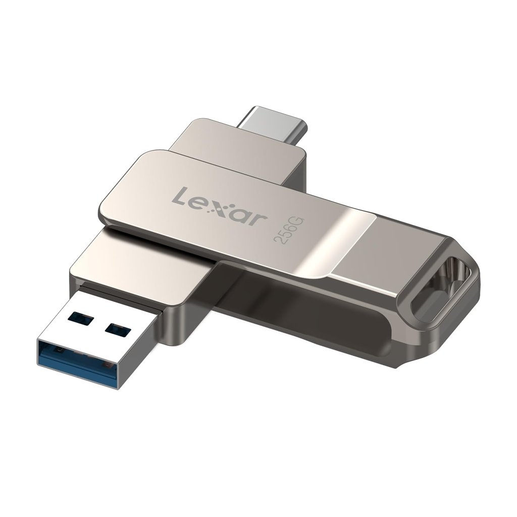 Lexar D40E: unidad flash de 256 GB con conector USB‑C y USB‑A