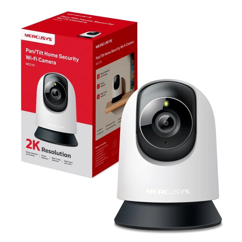 Cámara de vigilancia 2K con visión 360° y detección IA