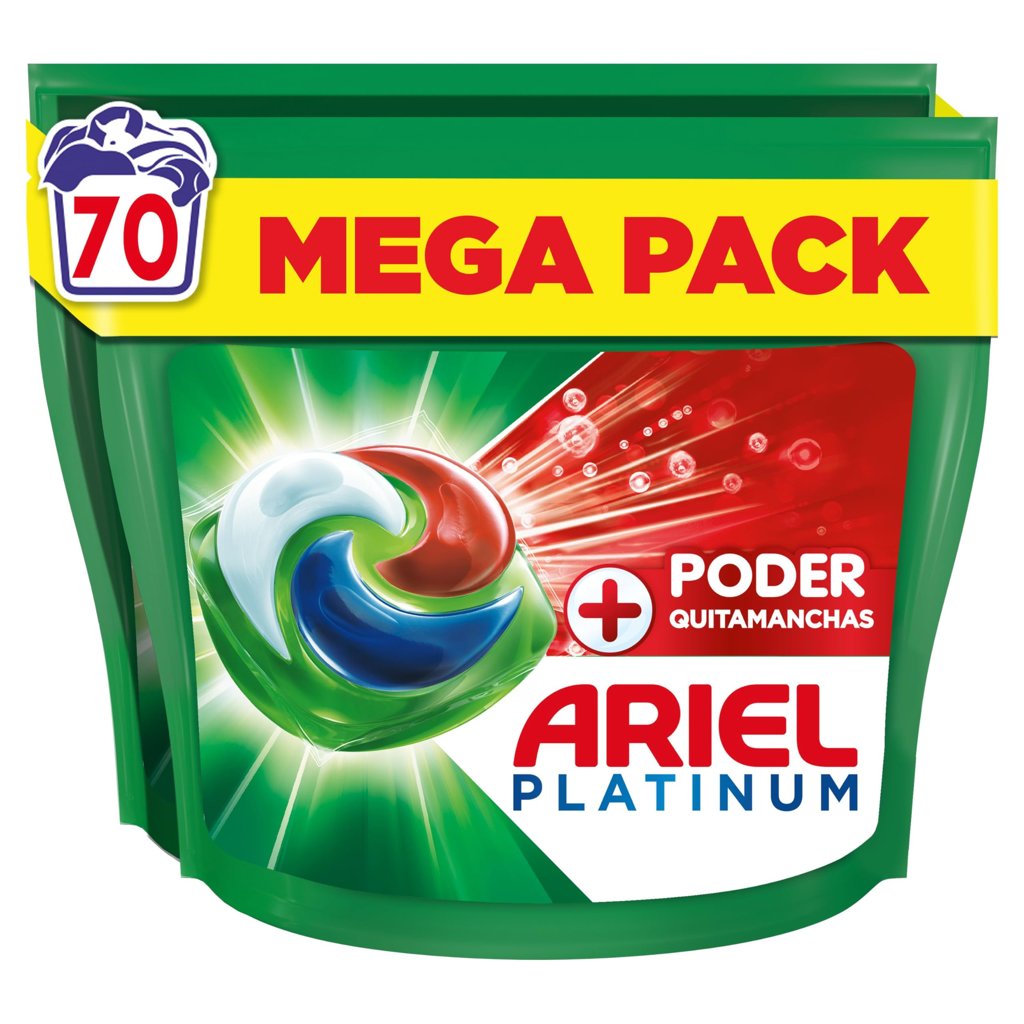 Ariel PODs Platinum: 70 lavados de potencia quitamanchas