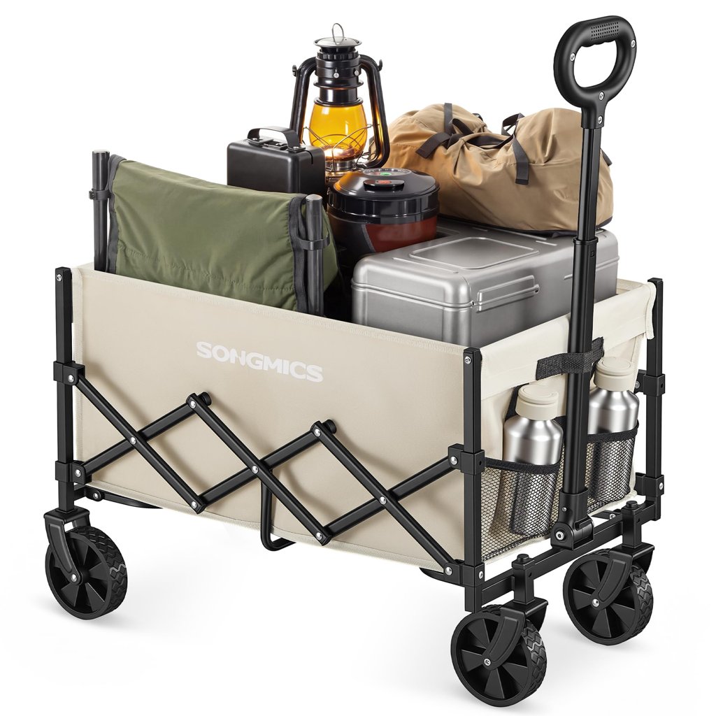 Carro plegable SONGMICS 90 L, carga 120 kg: tu aliado de jardín