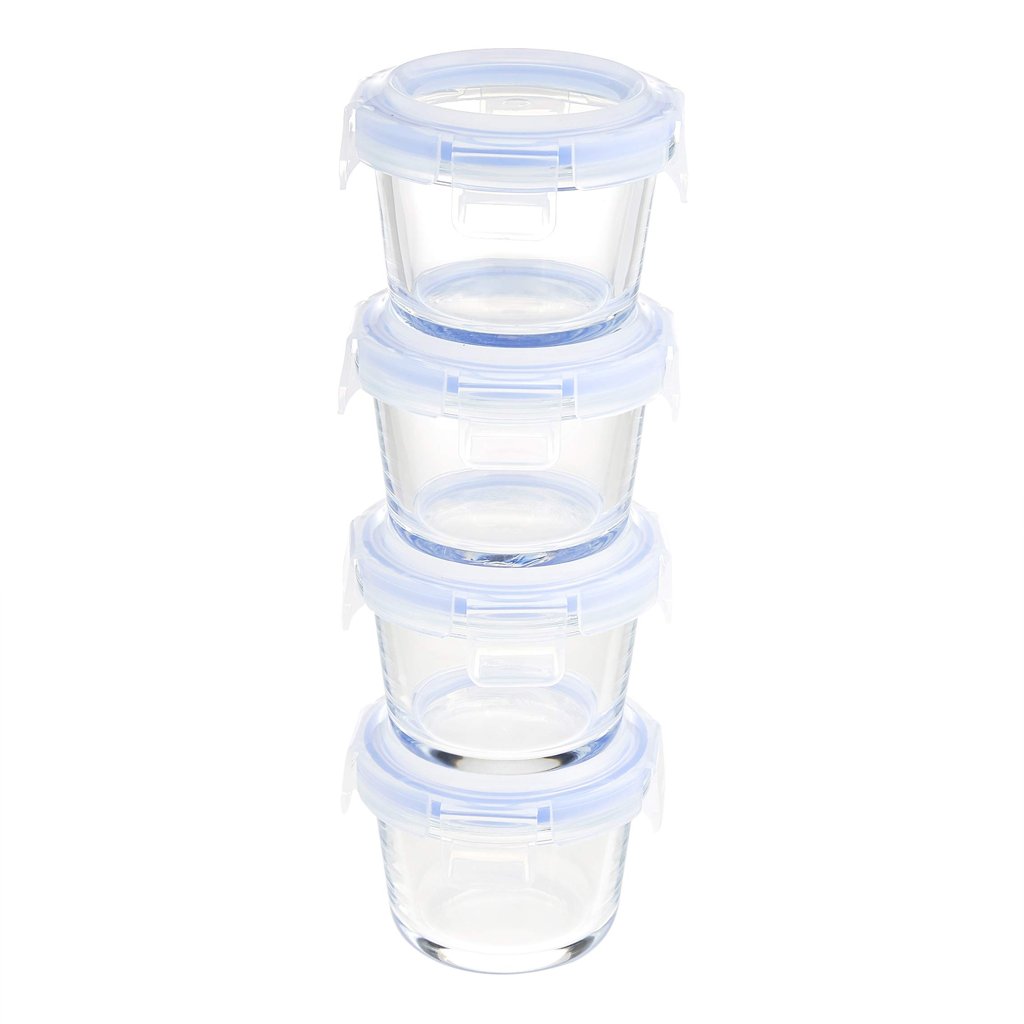 Recipiente de vidrio 120ml x4