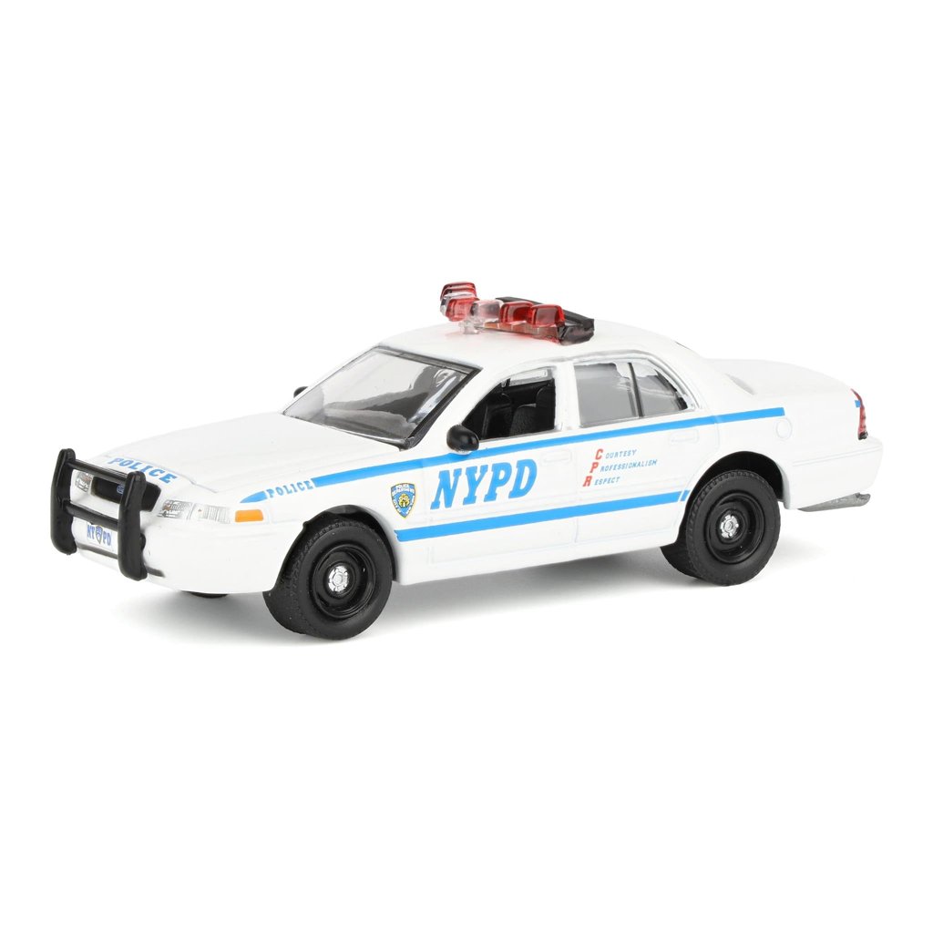 Ford Crown Victoria Police Interceptor, blanco, NYPD