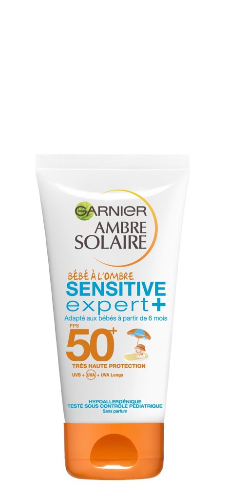 Garnier Ambre Solaire Sensitive Expert+ Bébé FPS 50+, crema ultra suave