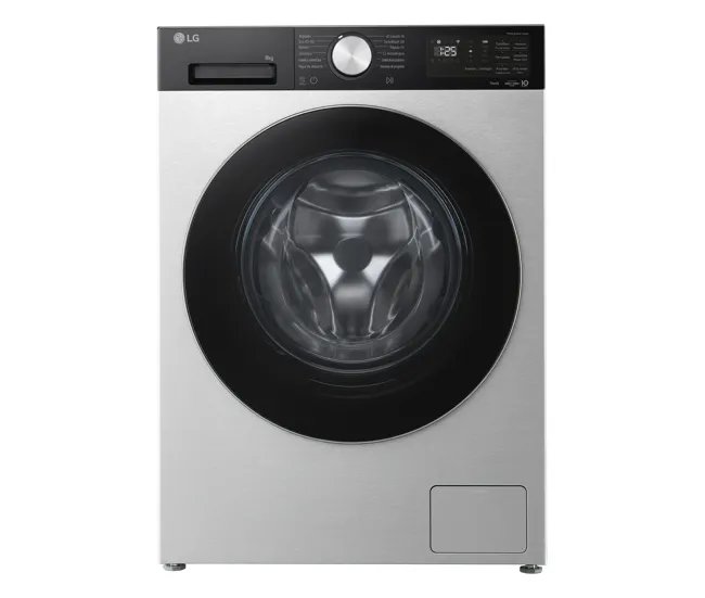 Lavadora LG de carga frontal 8 kg con motor AI DD y vapor