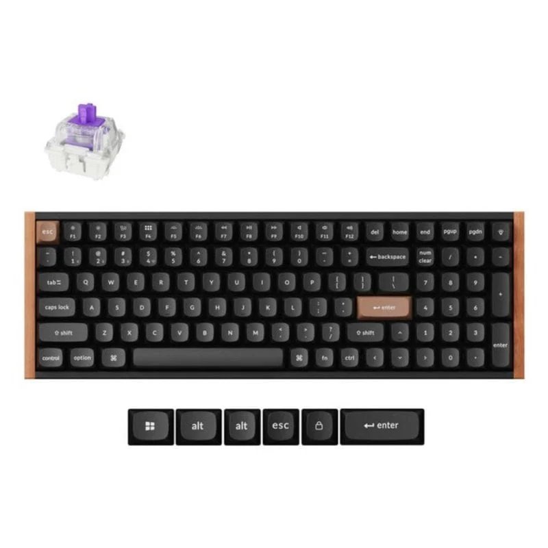 Keychron K4 HE - Teclado inalámbrico 96%, Switch Gateron Double-Rail Magnetic Nebula Hall Effect, Batería 110H
