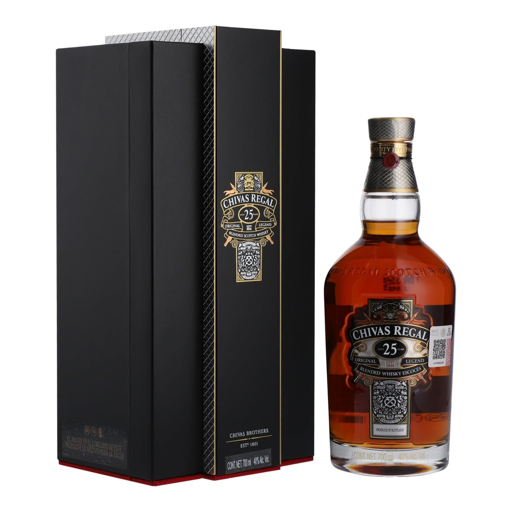 Whisky Chivas Regal 25 años: lujo y sabor en cada sorbo
