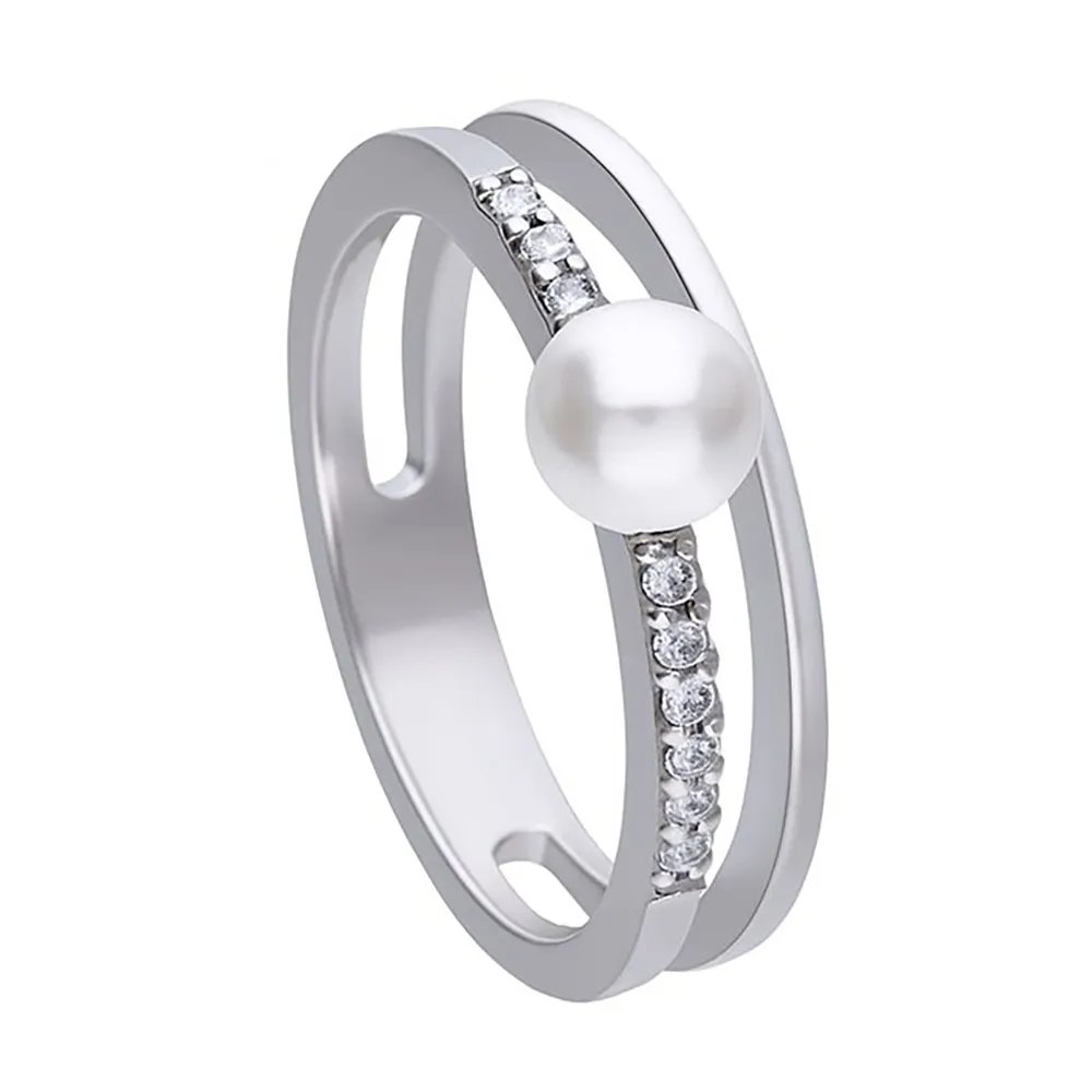 Anillo plata con perla