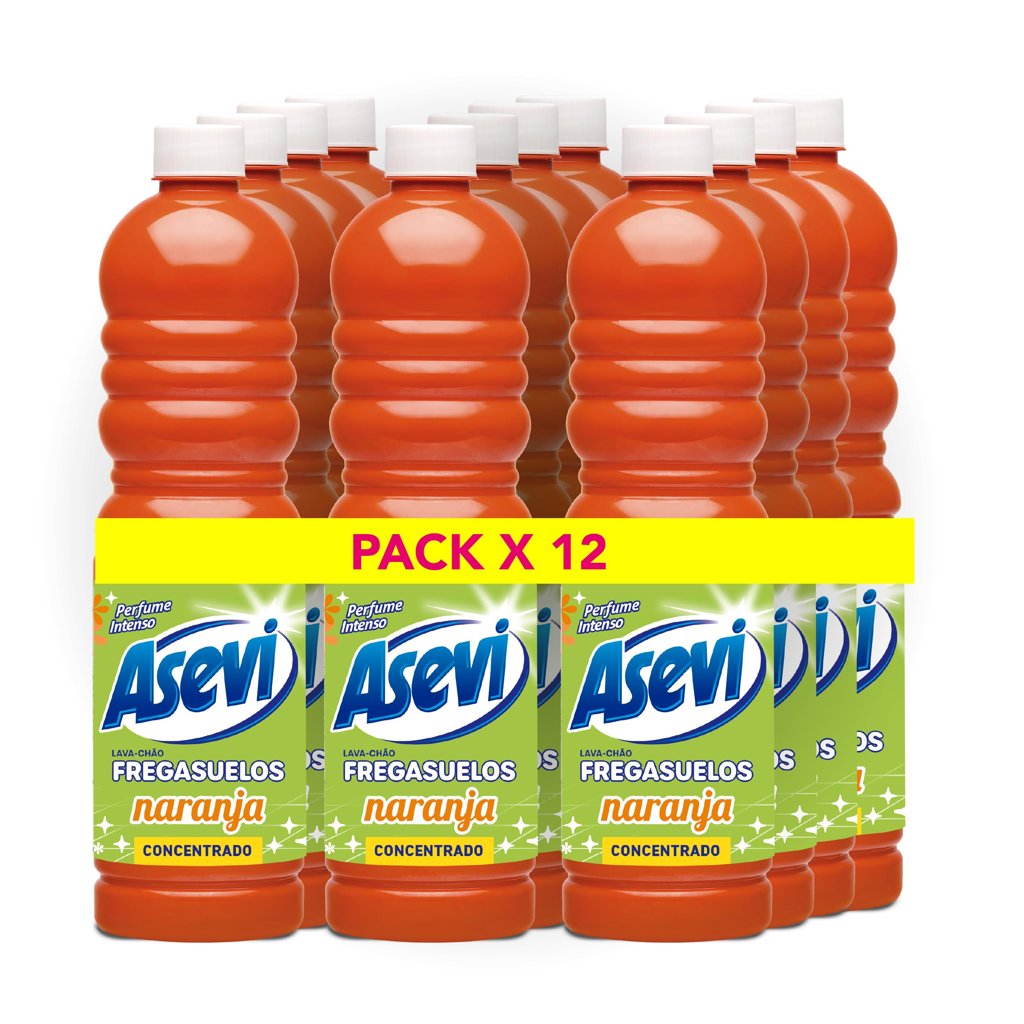 Asevi Fregasuelos Perfumado Naranja 12x1L pH Neutro Todo Tipo de Suelos
