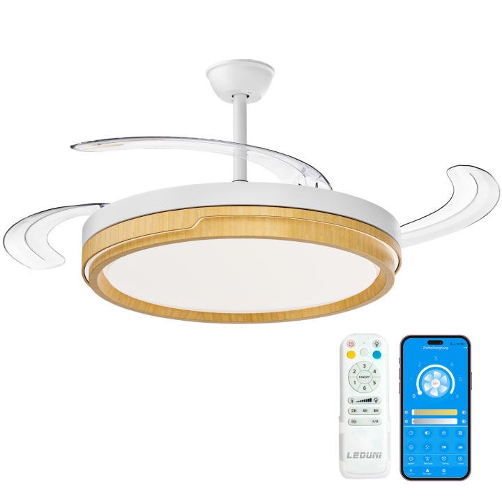 Ventilador de techo retráctil silencioso